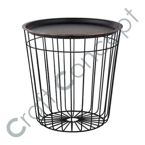 Round Metal Coffee Table No Assembly Required