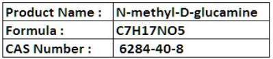N-methyl-D-glucamine - White Crystalline Powder, CAS 6284-40-8 | Pharmaceutical Excipient, Contrast Media, High Purity