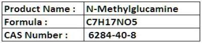 N-Methylglucamine - White Crystalline Powder, CAS 6284-40-8 | Pharmaceutical Excipient, Contrast Media, High Purity, Water Soluble