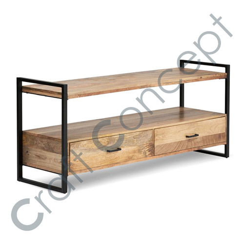 Wood & Metal Tv Cabinet No Assembly Required