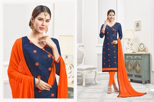 COTTON PRINTED SALWAR SUITS WITH BORDER