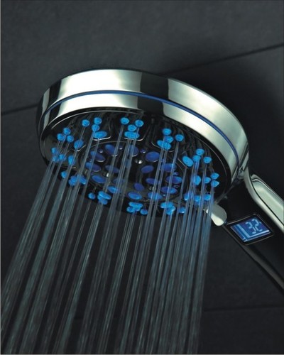LED with LCD hand shower display