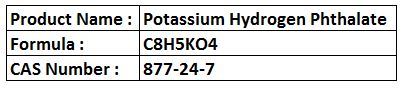 Potassium Hydrogen Phthalate - White Crystalline Powder 99.99% Purity | Stable pH Accurate Calibration Water Soluble