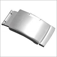 Fold over clasp with single push button