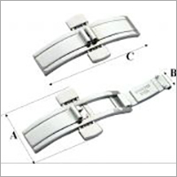 Stainless steel butterfly clasp with push button