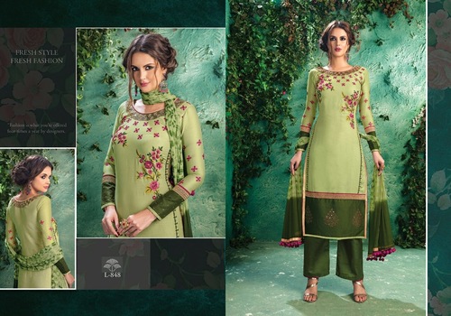 PRINTED PASHMINA DRESS MATERIALS