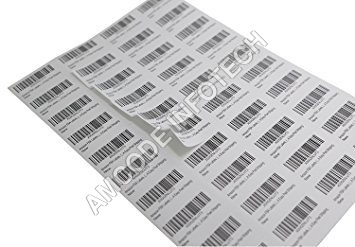 White Self Adhesive Barcode Stickers