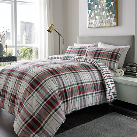 As Per Required Brushed Checks Bed Sheets