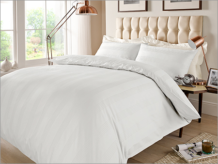 Stripe White Fancy Bed Sheet