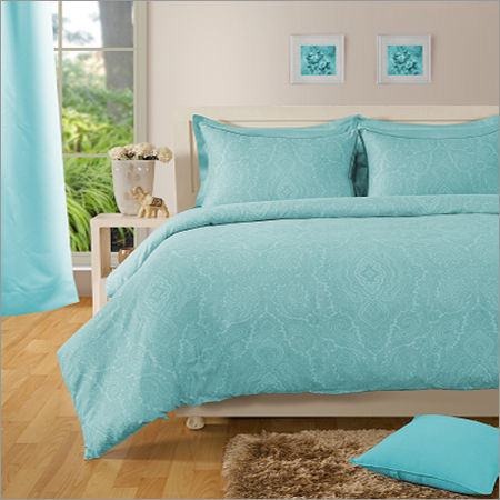 As Per Required Paisly Cotton Blue Bed Sheet