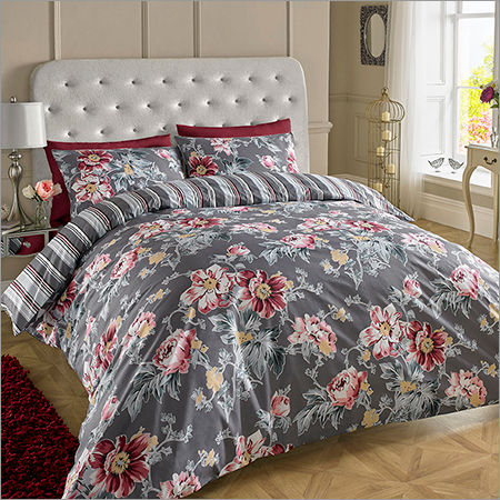 As Per Required Dark Grey Printed Bed Sheets