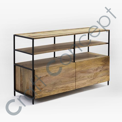 Wood & Metal Console No Assembly Required