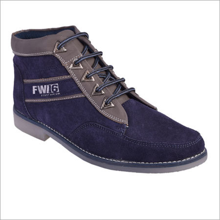 Men's Blue Leather Boot