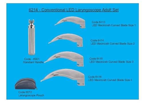 Conventional LED Laryngoscope Adult Set