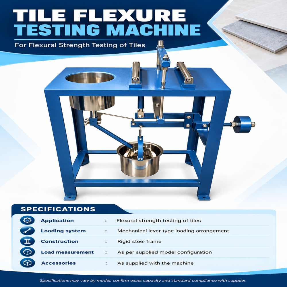 Tile Flexure Testing Machine - Application: Construction