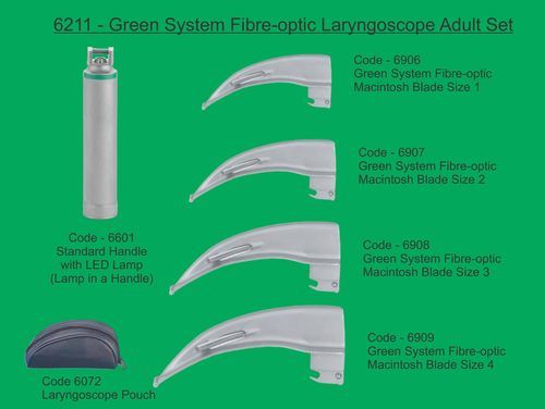 Green System F/O Laryngoscope Adult Set