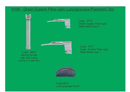 Green System F/O Laryngoscope Paediatric Set By ANAESTHETICS INDIA PVT. LTD.