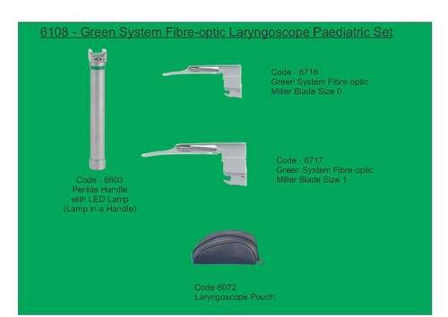 Green System F/O Laryngoscope Paediatric Set