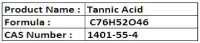 Tannic Acid - Brown Powder, CAS 1401-55-4 | High Purity, Industrial Grade, Effective Tanning, Water Soluble