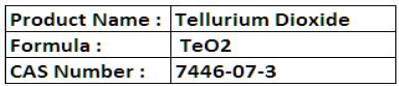 Tellurium Dioxide