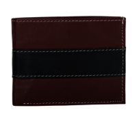 Maroon Brown Men's Designer Leather Wallet