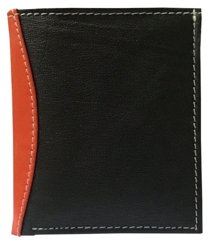 Fancy Black Leather Wallet Design: Vertical