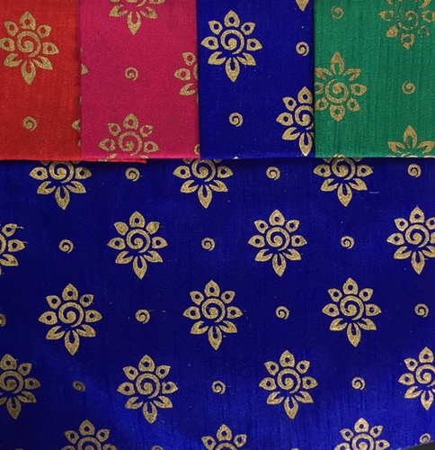 Poly Silk Foil Prints Fabric
