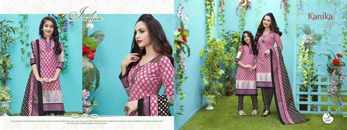 Unstitched Cotton Dress Materials Kanika Vol 2 - Cotton 2m Top, 2m Bottom, 2m Dupatta | 18 Pieces, Stylish Matching Sets