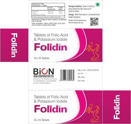 Folic acid 400mcg and iodine 200mcg