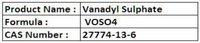 Vanadyl Sulphate - Voso4, Crystalline, >99% Purity | Vanadium Source, Chemical Intermediate, Water Soluble, 25kg Bags