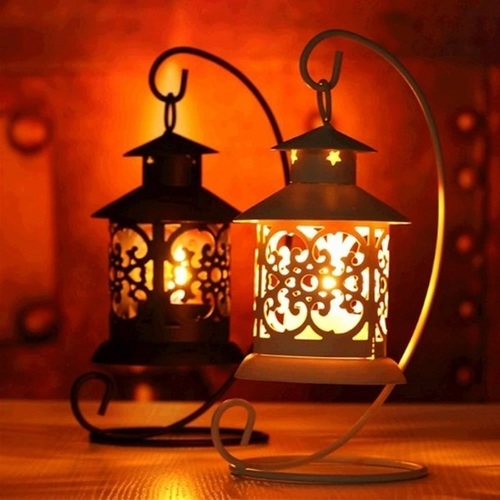 Vintage Moroccan Candle Lantern With Scented Candles