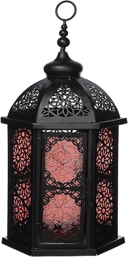Koehler Outdoor Home Garden Decorative Paprika Moroccan Hanging Candle Lantern By OTTO INTERNATIONAL