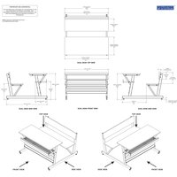 Tubular Steel Classroom Study Dual Desk DDP-0203
