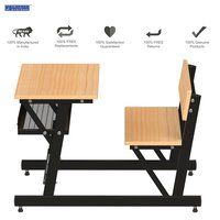 Tubular Steel Classroom Study Dual Desk DDP-0405