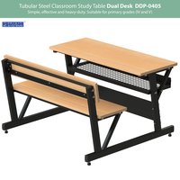 Tubular Steel Classroom Study Dual Desk DDP-0405