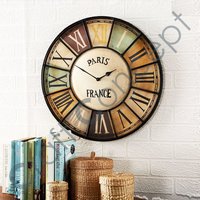 Roman Painted Wall Clock No Assembly Required