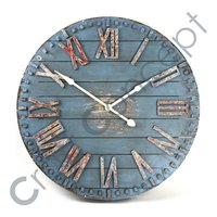 ROMAN BLUE PAINTED WALL CLOCK