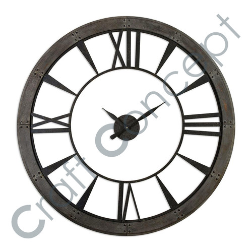 Roman Metal Wall Clock No Assembly Required