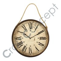 Old Look Metal Hanging Clock No Assembly Required