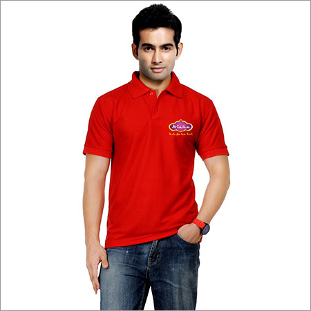 Men's Red Color Plain T-Shirts