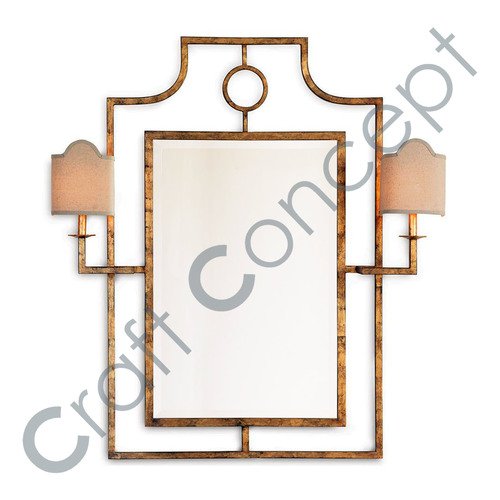 Golden Frame Mirror No Assembly Required