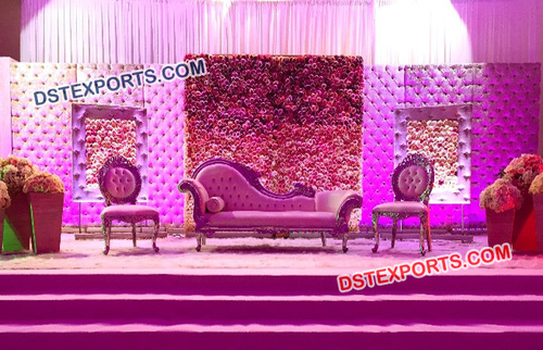 Flower Decorated Leather Panel Stage