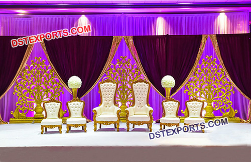 Designer Wedding Bride Groom Chairs Set