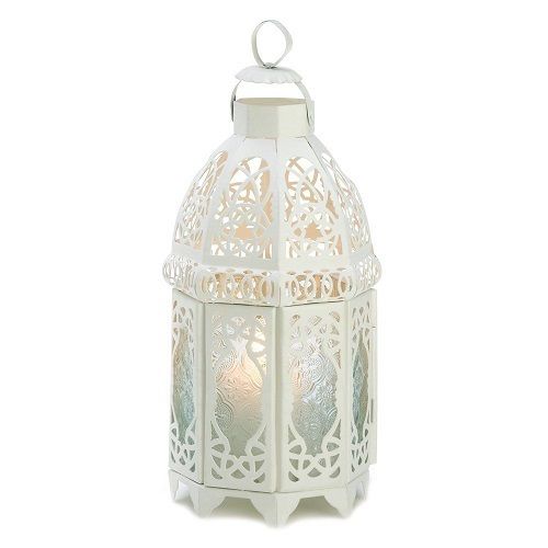 10 White Lattice Lantern Wedding Centerpieces