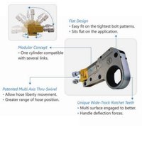 Low Profile Hydraulic Torque Wrench - Stainless Steel, Modular Design, Wide-track Ratchet Teeth, Certified Torque Accuracy +/-3%  | Multi-axis Thru-swivel For Enhanced Operation, Lightweight And Versatile For Tight Spaces