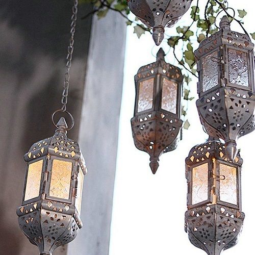 Moroccan Vintage Metal Hollow Wedding Hanging Candle