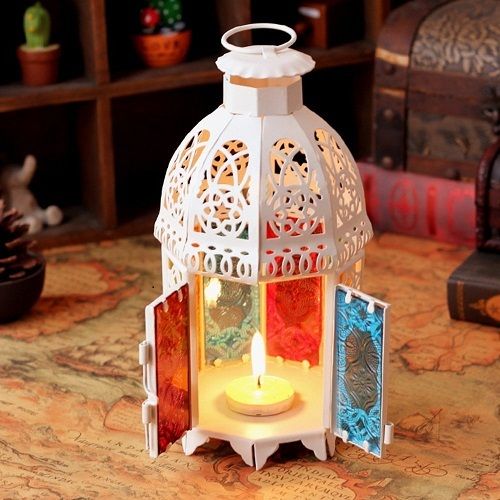 KUNGYO Small Table/Hanging Moroccan Candle Lanter