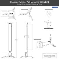 Universal Extendable Projector Ceiling Mount Kit