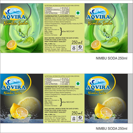 250ml Aqvira Nimbu Soda Packaging