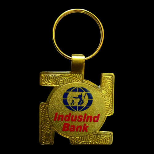 Golden Meena Key Chain ( Indusland Bank )